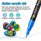 Set of 18 Acrylic Paint Pens Paint Markers Fine Point Paint Pens for Rock Painting Glass Wood Ceramic Fabric Metal Canvas Easter Eggs Pumpkin Kit, Drawing Art Crafts for Adults Scrapbooking Supplies